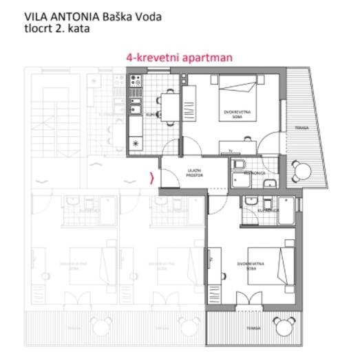 Villa Antonia Baška Voda Εξωτερικό φωτογραφία