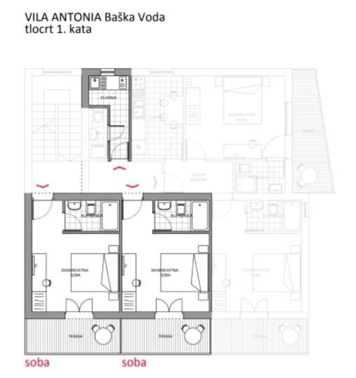 Villa Antonia Baška Voda Εξωτερικό φωτογραφία
